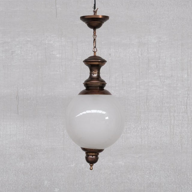 Brown Mid-Century Italian Pendant Light attributed to Luigi Caccia Dominioni For Sale - Image 8 of 8