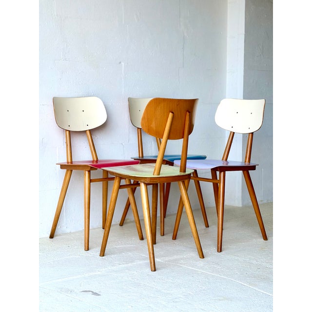 Bistro Chairs from Ton, 1960, Set of 4 For Sale - Image 13 of 18
