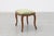 French Louis XV Stool with Carved Floral Apron and Original Damask Upholstery, 1890s For Sale - Image 6 of 11