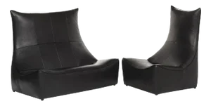 Leather Sitting Set Rock Series Gerard Van Den Berg Montis - a Pair