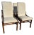 Henredon Campaign Style MCM Dining Chairs-Set of 4 Reupholstered For Sale