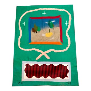 Robert Freimark, 70's Large Colorful Abstract Expressionist Art Protis Tapestry Wool Wall Hanging, 1974 For Sale