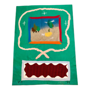Robert Freimark, 70's Large Colorful Abstract Expressionist Art Protis Tapestry Wool Wall Hanging, 1974