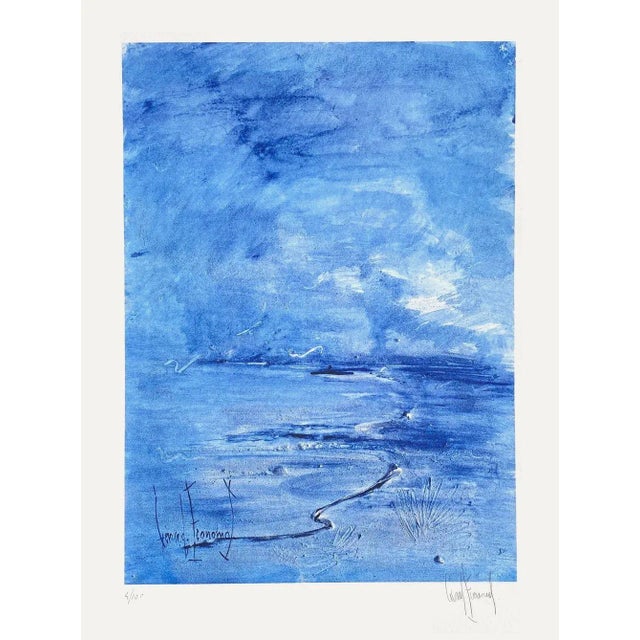 Gérard ECONOMOS SEASHORE 1990 Photo Screen Print on BFK Rives paper signed and numbered in pencil printed by : Michel Caza...