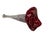 Modern 1980s Reclining Anthurium Hand Blown Glass Bud Vase For Sale - Image 3 of 4