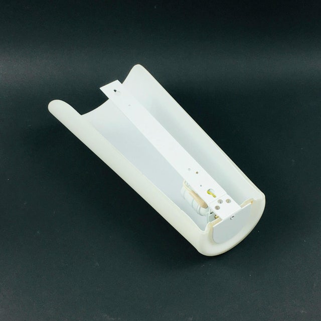 Large Mid-Century Modern Opaline Glass Wall Lamps by Wilhelm Wagenfeld for Peill & Putzler, 1950s, Set of 2 For Sale - Image 9 of 11