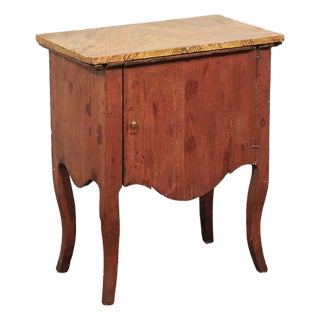 Petite Italian Lift-Top Cabinet, 19th C. For Sale