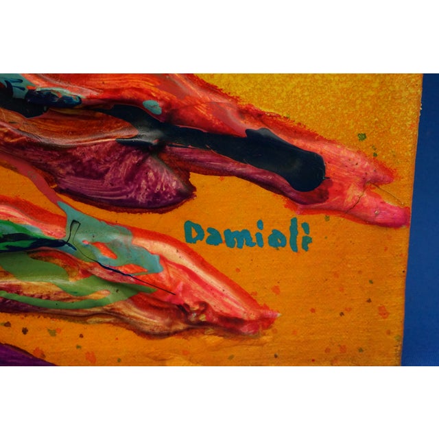 Aldo Damioli, Abstract Astronomy Material Composition, 1960s, Oil on Canvas For Sale - Image 12 of 14