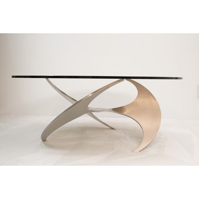 Ronald Schmitt Aluminum Propeller Coffee Table attributed to Knut Hesterberg for Ronald Schmitt, 1960s For Sale - Image 4 of 9