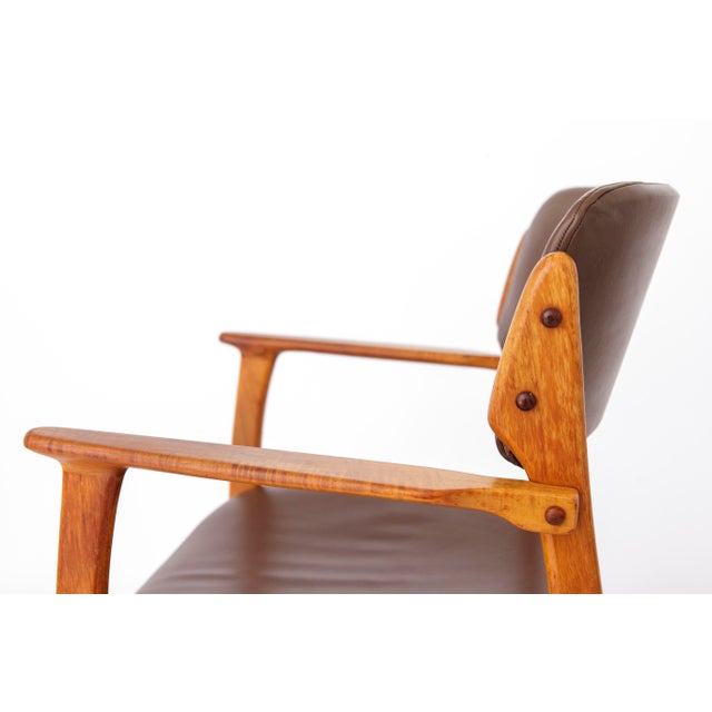 Wood Mid-Century Danish Model 49 Armchairs in Teak by Erik Buch, 1960s, Set of 2 For Sale - Image 7 of 10