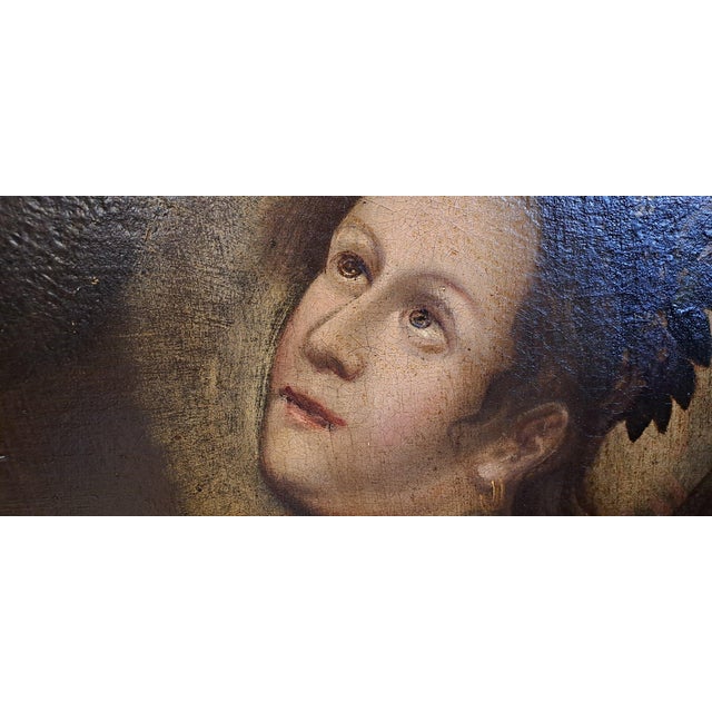 Saint Lucia, 18th Century, Oil Painting on Canvas, Framed For Sale - Image 4 of 10
