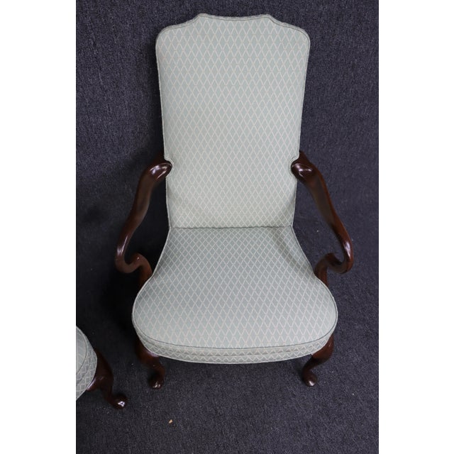 Queen Anne Cherry Shepherd Crook Arm Chairs - a Pair For Sale - Image 4 of 12