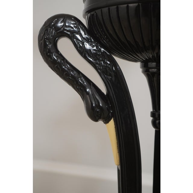 Vintage Art Deco Black Lacquer Swan Torichier Floor Lamp For Sale In Philadelphia - Image 6 of 10