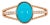 1.8cts Arizona Sleeping Beauty Turquoise Ring With Diamonds in 14k Gold, 9x7mm For Sale