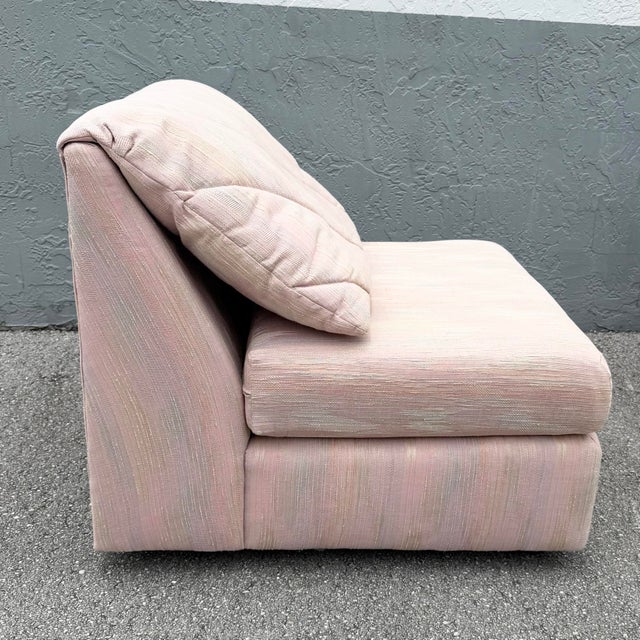 Postmodern Pink and Blue and Green Fabric Modular Sofa - 3 Pieces For Sale In West Palm - Image 6 of 8