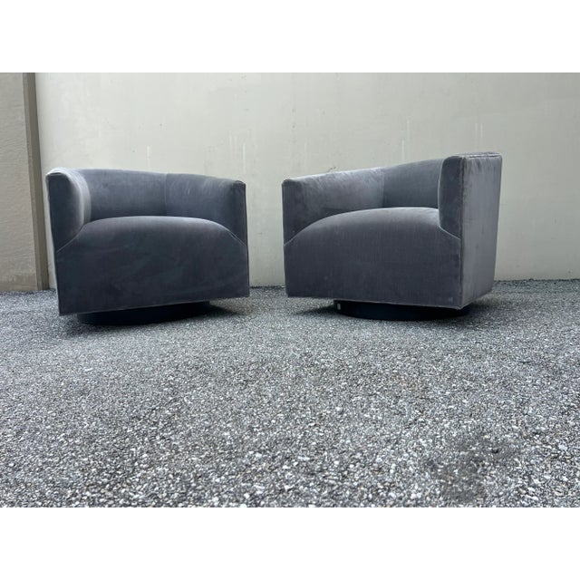 The Bianca Swivel Chairs are a cozy and chic chair that can swivel, It features a barrel-back design with a clean...