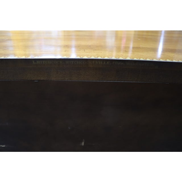 Brown Hitchcock Furniture Maple Nine-Drawer Dresser With Floral Stenciling For Sale - Image 8 of 12