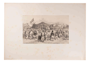Auguste Raffet, Camp et Fête en Roumanie, Lithograph, 1840s