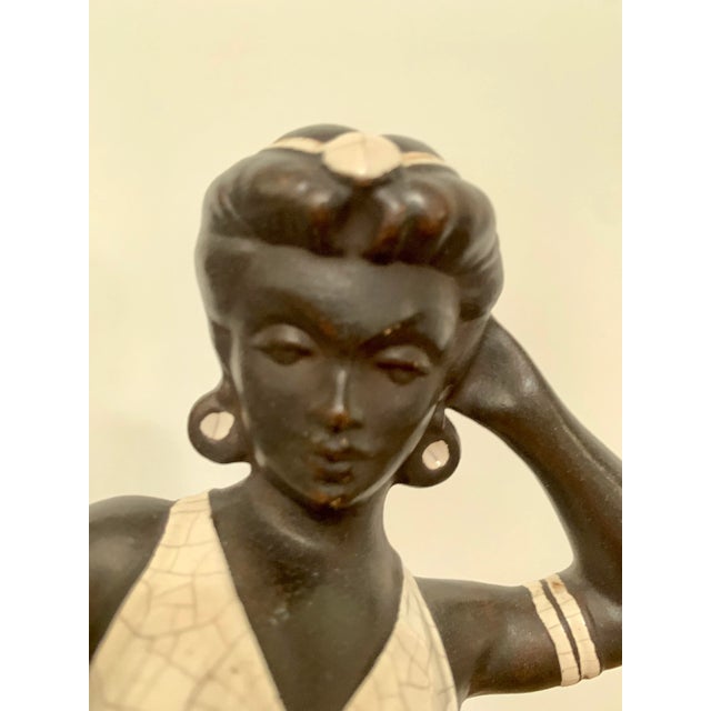 Ceramic Mid-Century Large Ceramic Arabian Genie Dancers - a Pair For Sale - Image 7 of 8