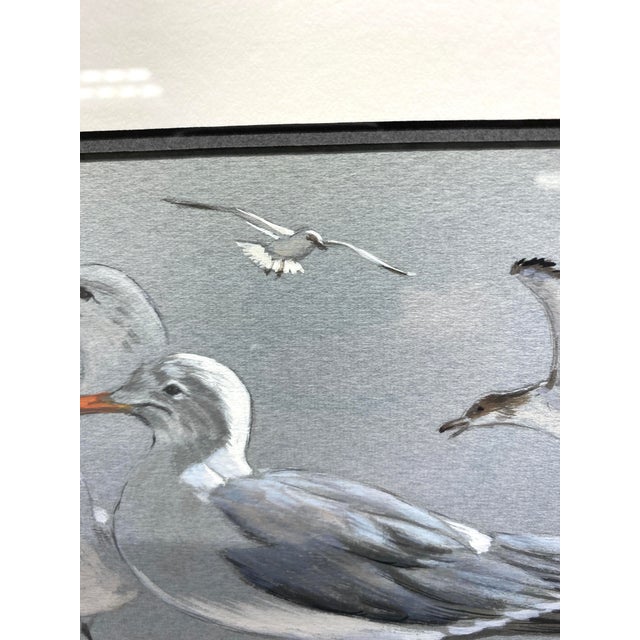 Original William Timmins (American, 1915–1985) Seagulls Painting — Mid‑20th‑Century Monterey Coastal Scene For Sale In San Francisco - Image 6 of 9