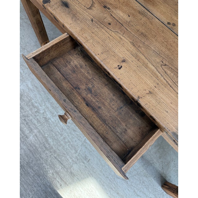 Wood Antique Oak Farmhouse Table, 1890s For Sale - Image 7 of 15