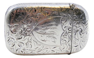 Silver Matchbox with Engraved Plant Motifs