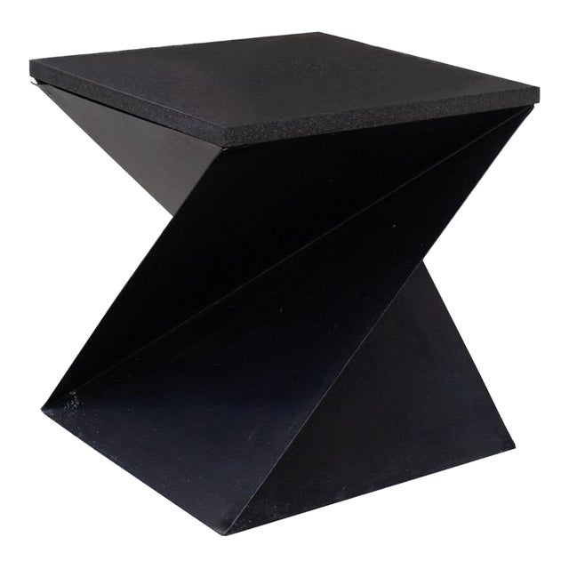 Italian Origami Black Side Table | Chairish