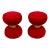 Metal Set of Clessidra Poufs in Red Velvet., 1990s For Sale - Image 7 of 7
