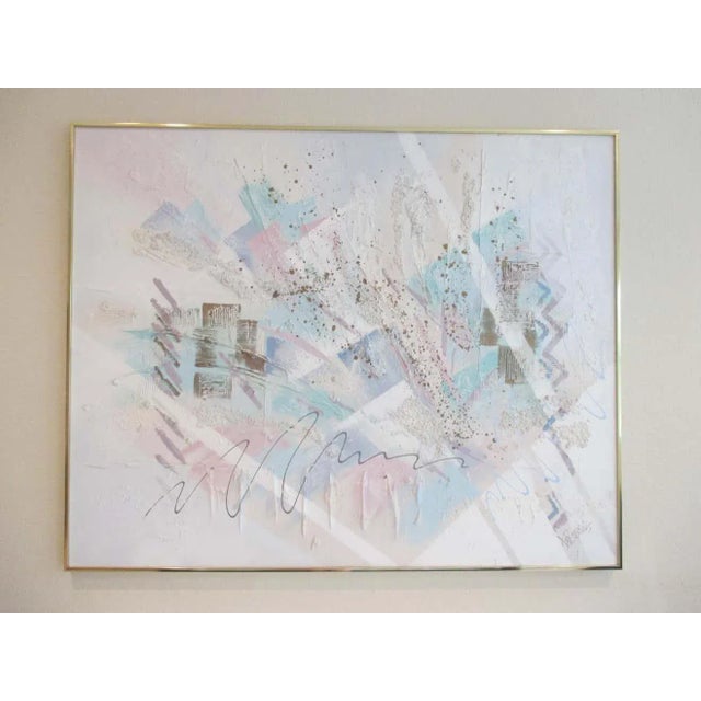 Gray Vintage Lee Reynolds Large Abstract For Sale - Image 8 of 13