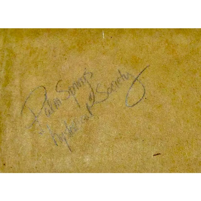 1970s Original Palm Springs Hysterical Society Poolside Gossip Party Watercolor Framed Paintingi For Sale In Tampa - Image 6 of 9