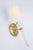 Transitional Marie Flanigan for Visual Comfort Signature Abigail Large Sconce in Soft Brass & Clear Wavy Glass with Linen Shade For Sale - Image 3 of 5