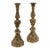 Pair of Italian Baroque Carved Giltwood Candlesticks – 28" Tall For Sale