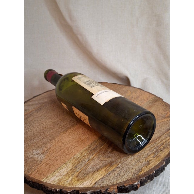 Glass Vintage Empty 1947 Château Cos d'Estournel Wine Bottle - Heublein Rare Wine Auction For Sale - Image 7 of 16