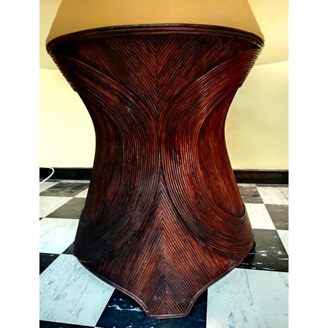 1980s Rattan Marquetry Dining Table, 1980s For Sale - Image 5 of 11