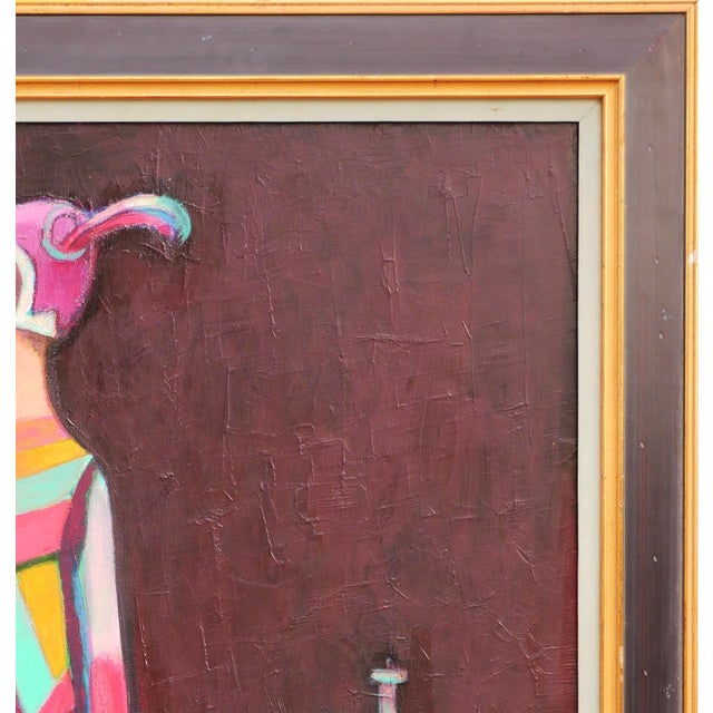 David Adickes "Dress of Many Colors with Still Life" Modern Abstract Female Portrait Painting, 2005 For Sale - Image 4 of 12