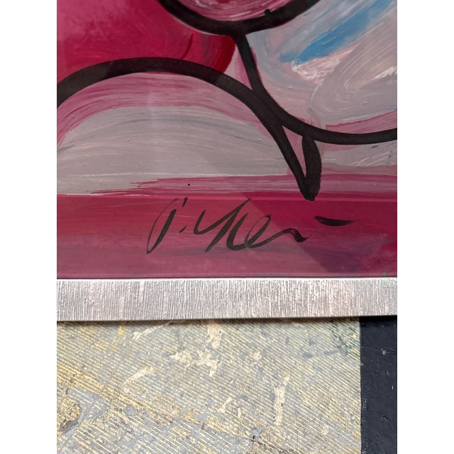 1970s 1970s Peter Keil Abstract Painting “Mick Jagger” For Sale - Image 5 of 6