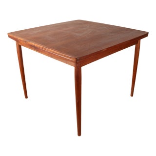 Danish Teak Model 592 Square Extendable Dining Table by Arne Vodder for Sibast, 1960 For Sale