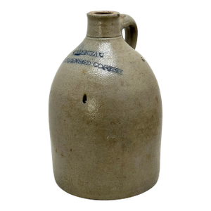 Unusual Antique American Stoneware 1 Gallon Size Oriental Condensed Coffee Extract Jug - Circa Late 19th Century