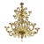 Contemporary Champagne Venetian "Curls" Murano Blown Chandelier For Sale