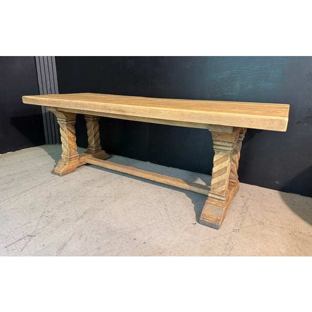 A rare oak Farmhouse table, we love the legs and have never seen before. French in origin and made in the early 1900s of...