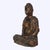 Oversized Antique Ebonized, Gilt & Vermillion Carved Wood Seated Buddha 19thC For Sale - Image 4 of 6