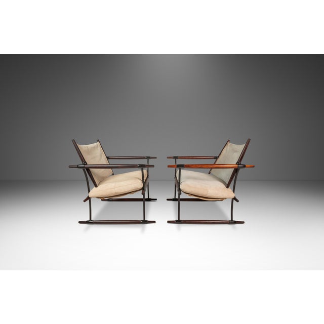 Rare and timeless, these ‘Stick’ easy chairs, designed in 1966 by Jens Harald Quistgaard and produced by Richard Nissen...