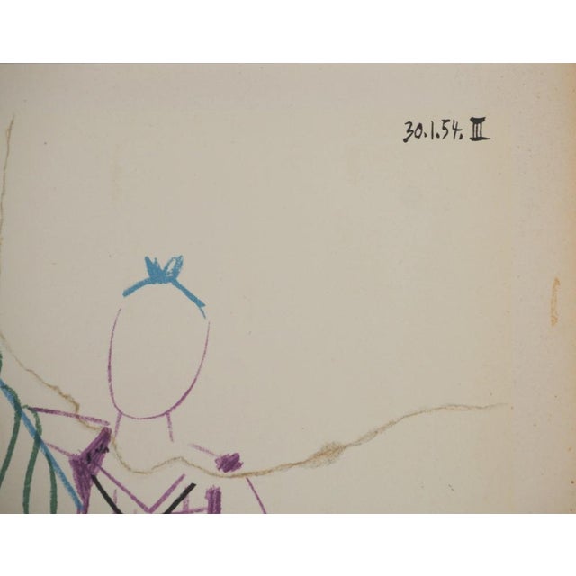 Modern Pablo Picasso, Harlequin and Horsewoman, Lithograph For Sale - Image 3 of 6