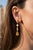 Citrine & Pearl Drop Earrings Studs, Silver, Gold, Pair For Sale - Image 6 of 7