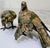 Contemporary Vintage Toyo Japan Cast Bird Sculptures – Verdigris Pigeon Dove Pair, Heavy Decorative Figurines For Sale - Image 3 of 10