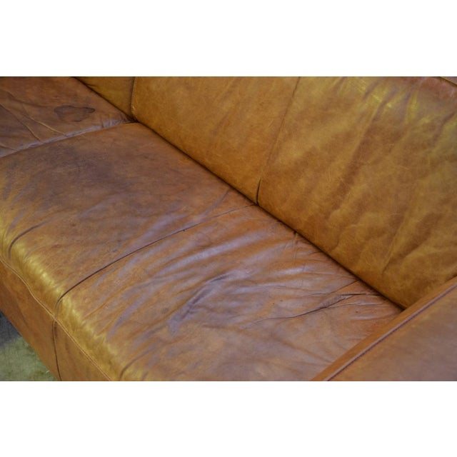 Large Leather Corner Sofa, 1980s For Sale - Image 7 of 18