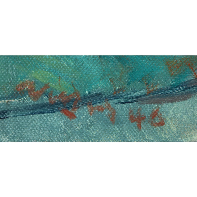 Brown Kurt Neyers, Kurt Neyers, Gemälde "Mosellandschaft", 1946, Framed For Sale - Image 8 of 11