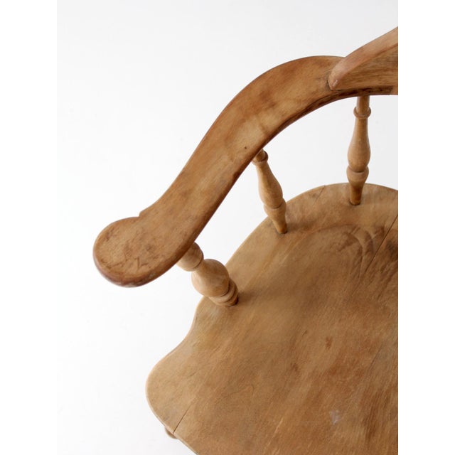Wood Vintage Ethan Allen Windsor Armchair For Sale - Image 7 of 16
