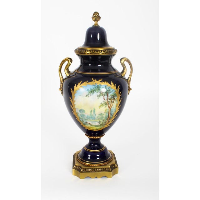 Paris Porcelain & Ormolu Mounted 3 Piece Mantel Set, Early 20th Century, Set of 3 For Sale - Image 17 of 18