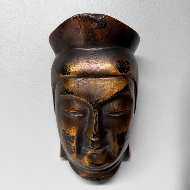 Buddhist Japanese Miroku Bosatsu Mask, 1950s For Sale - Image 4 of 7